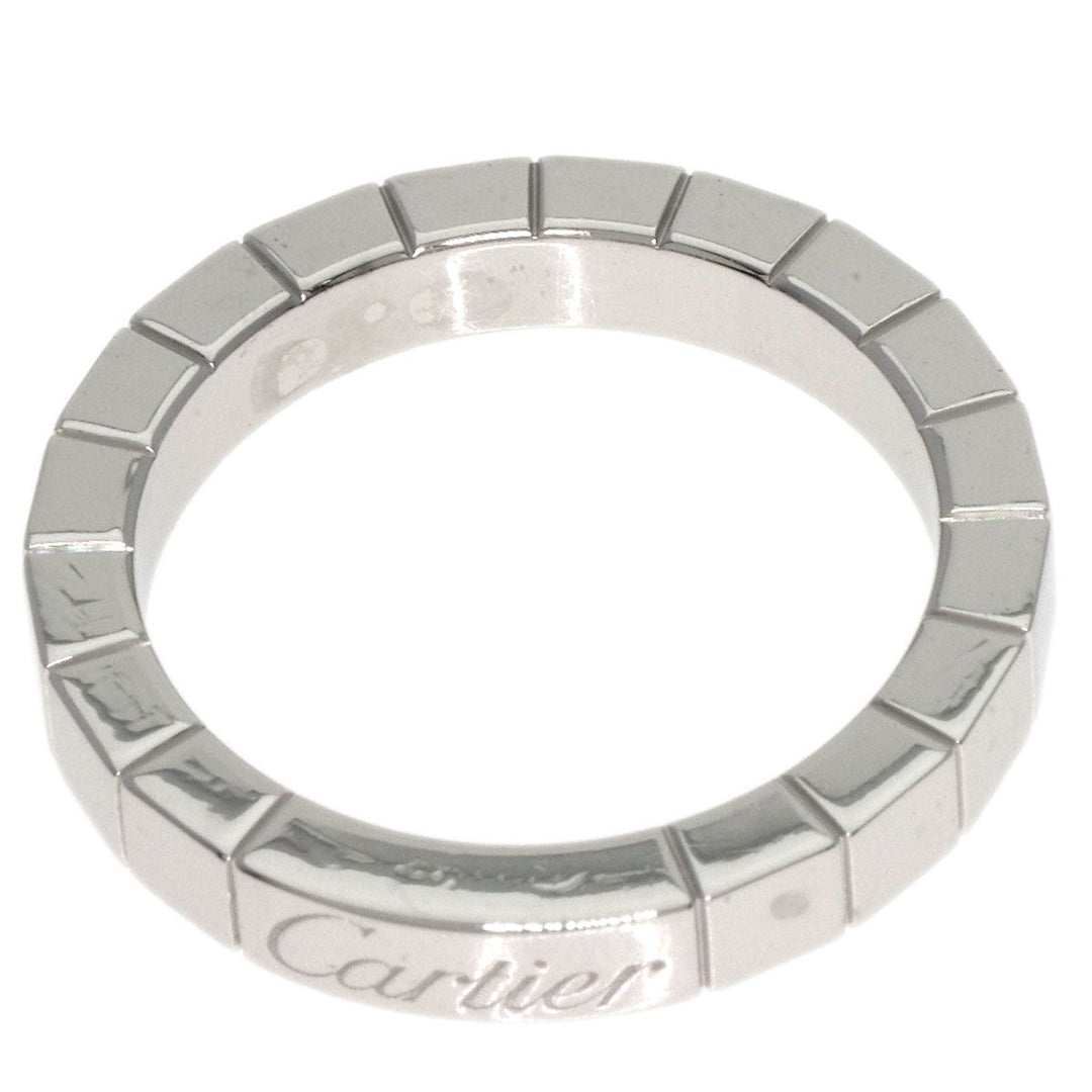 CARTIER Ring K18WG Silver Laniere # 49 Women Used Authentic