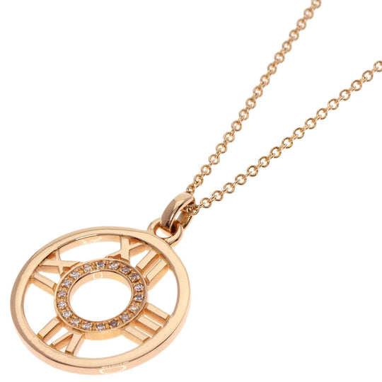 TIFFANY&Co. Necklace 18K Pink Gold gold Atlas Open Medallion Women Used Authentic