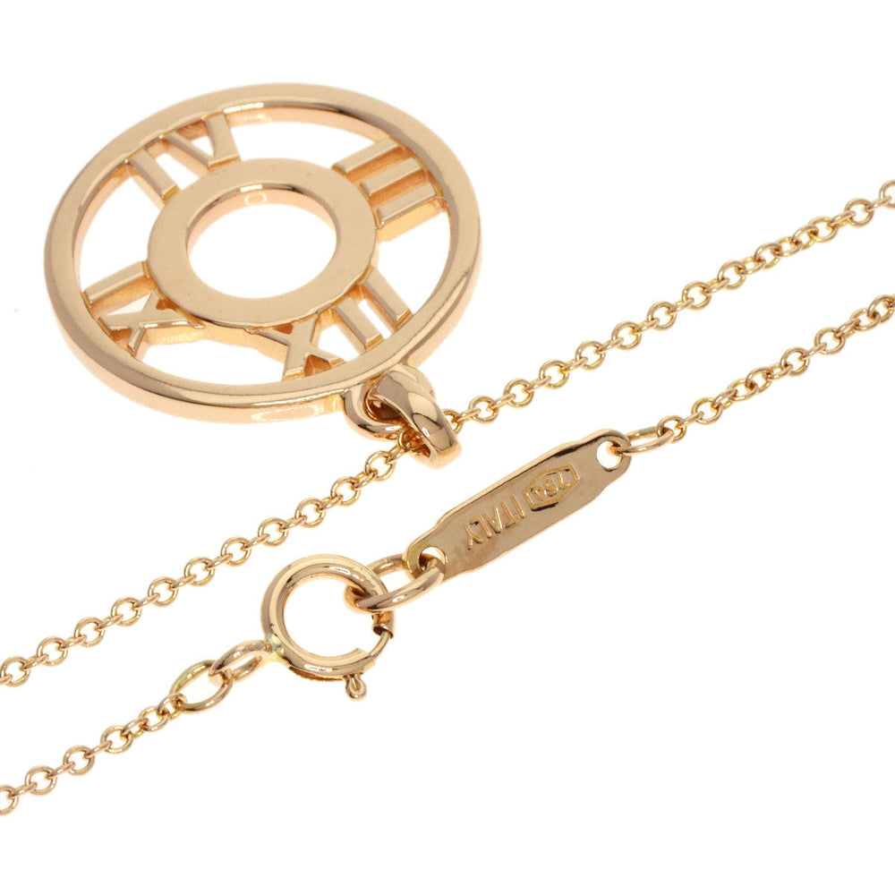 TIFFANY&Co. Necklace 18K Pink Gold gold Atlas Open Medallion Women Used Authentic