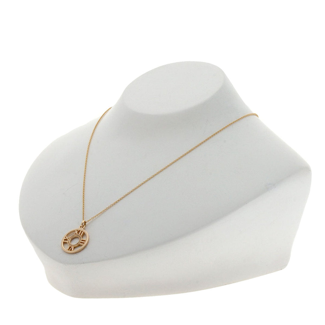 TIFFANY&Co. Necklace 18K Pink Gold gold Atlas Open Medallion Women Used Authentic