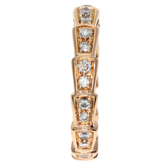 BVLGARI Ring 18K Pink Gold gold Serpenti Viper Diamond #50 Women Used Authentic