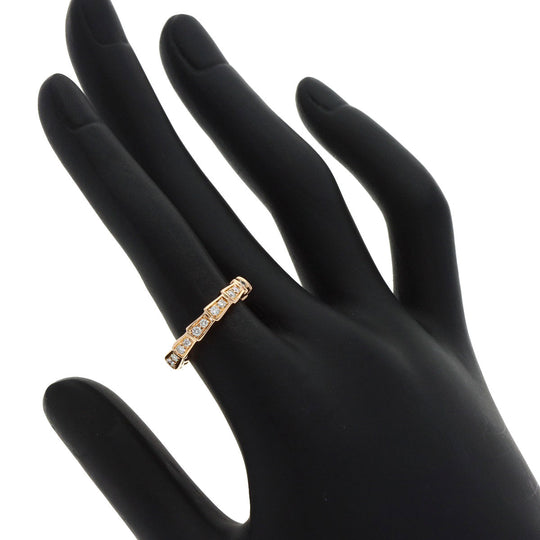 BVLGARI Ring 18K Pink Gold gold Serpenti Viper Diamond #50 Women Used Authentic