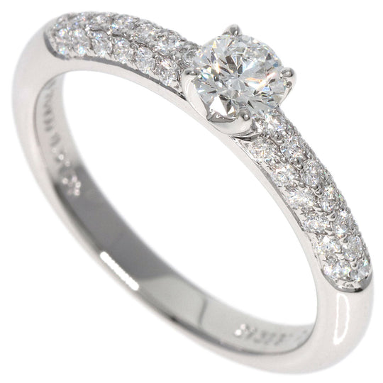 MIKIMOTO Ring PT950 Silver diamond Women Used Authentic