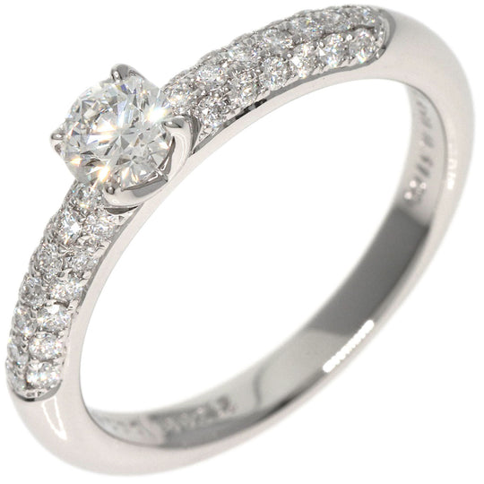 MIKIMOTO Ring PT950 Silver diamond Women Used Authentic