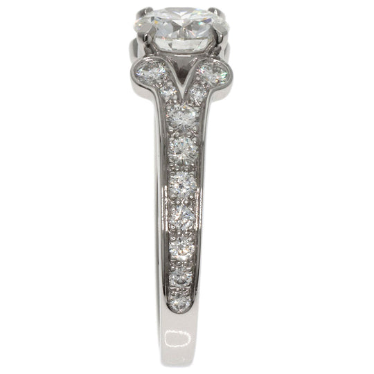 CARTIER Ring PT950 Silver Ballerina Diamond # 50