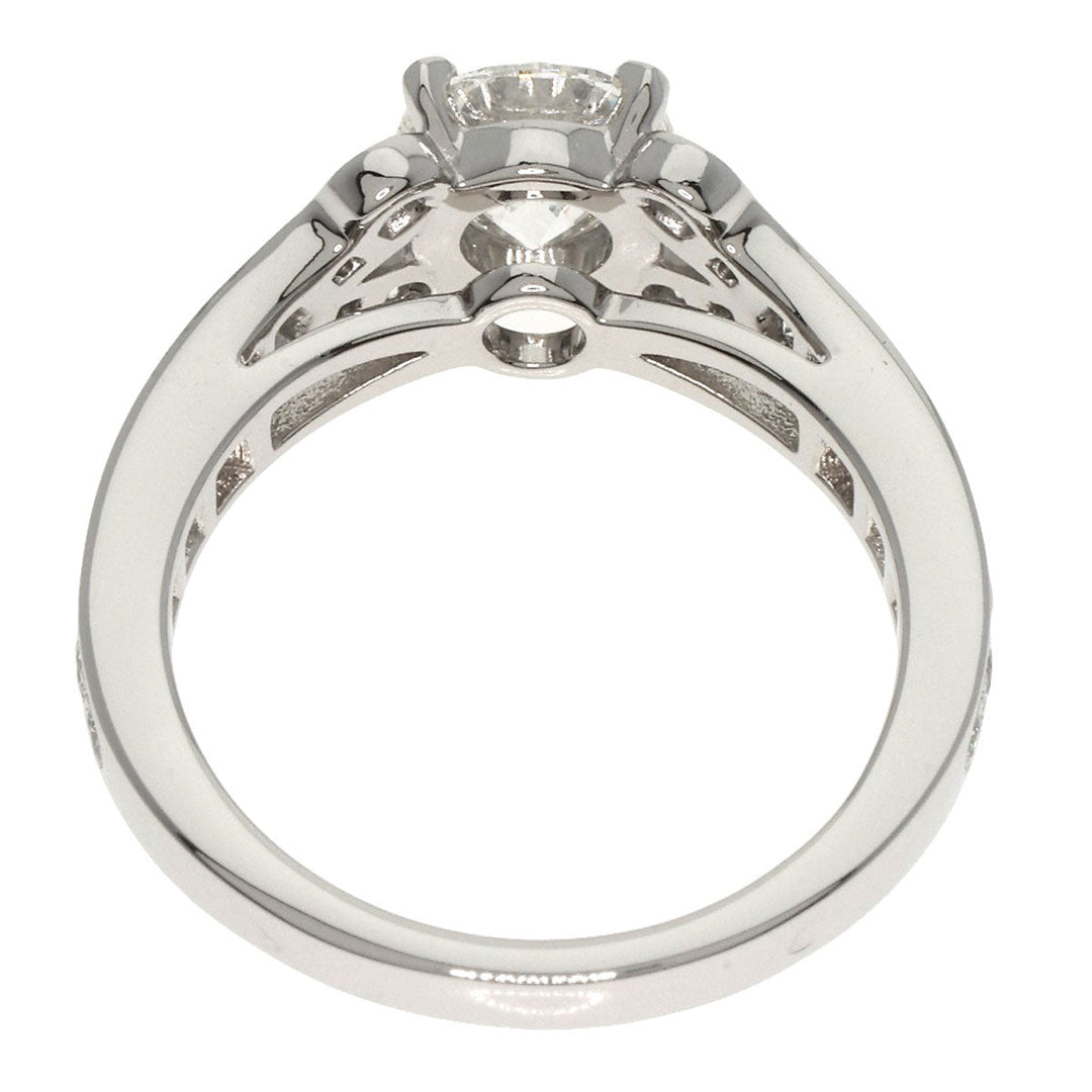 CARTIER Ring PT950 Silver Ballerina Diamond # 50