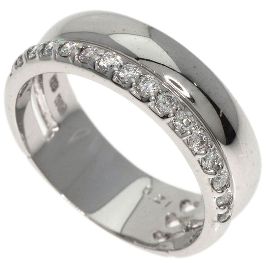Ponte Vecchio Ring K18WG Silver diamond Women Used Authentic