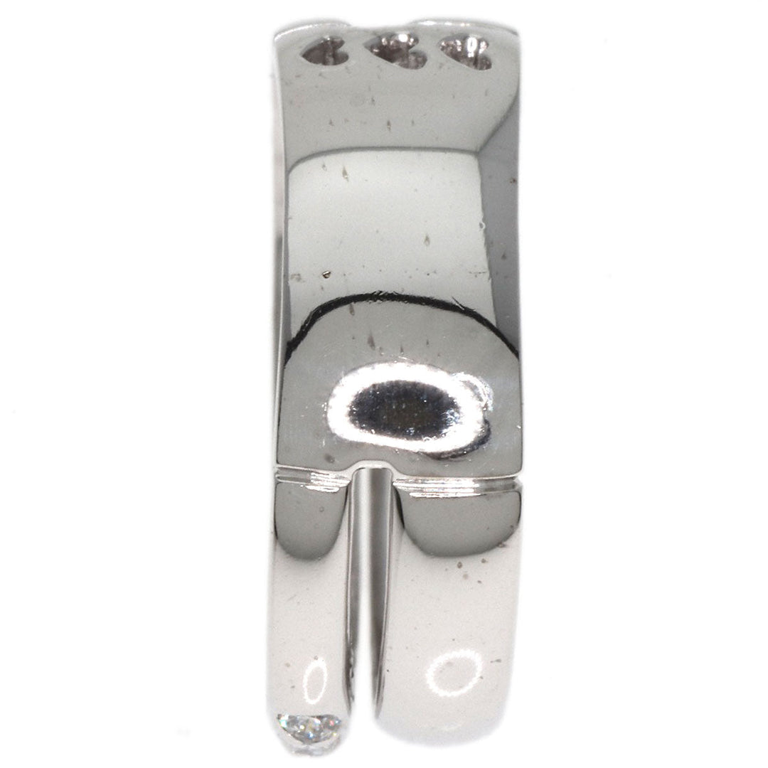 Ponte Vecchio Ring K18WG Silver diamond Women Used Authentic