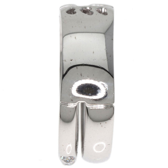Ponte Vecchio Ring K18WG Silver diamond Women Used Authentic