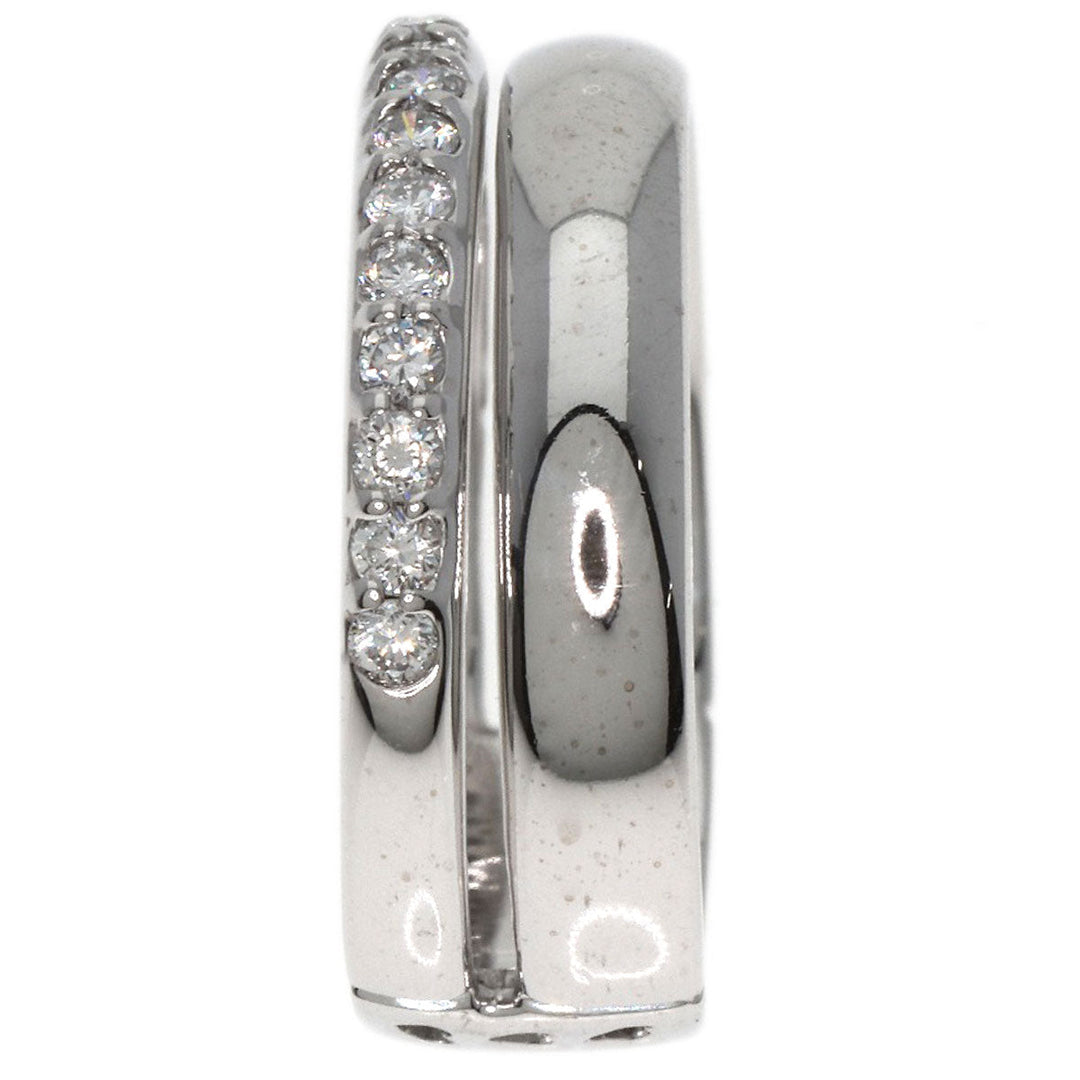 Ponte Vecchio Ring K18WG Silver diamond Women Used Authentic