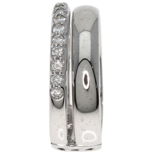 Ponte Vecchio Ring K18WG Silver diamond Women Used Authentic
