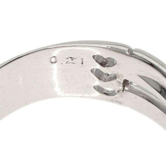Ponte Vecchio Ring K18WG Silver diamond Women Used Authentic