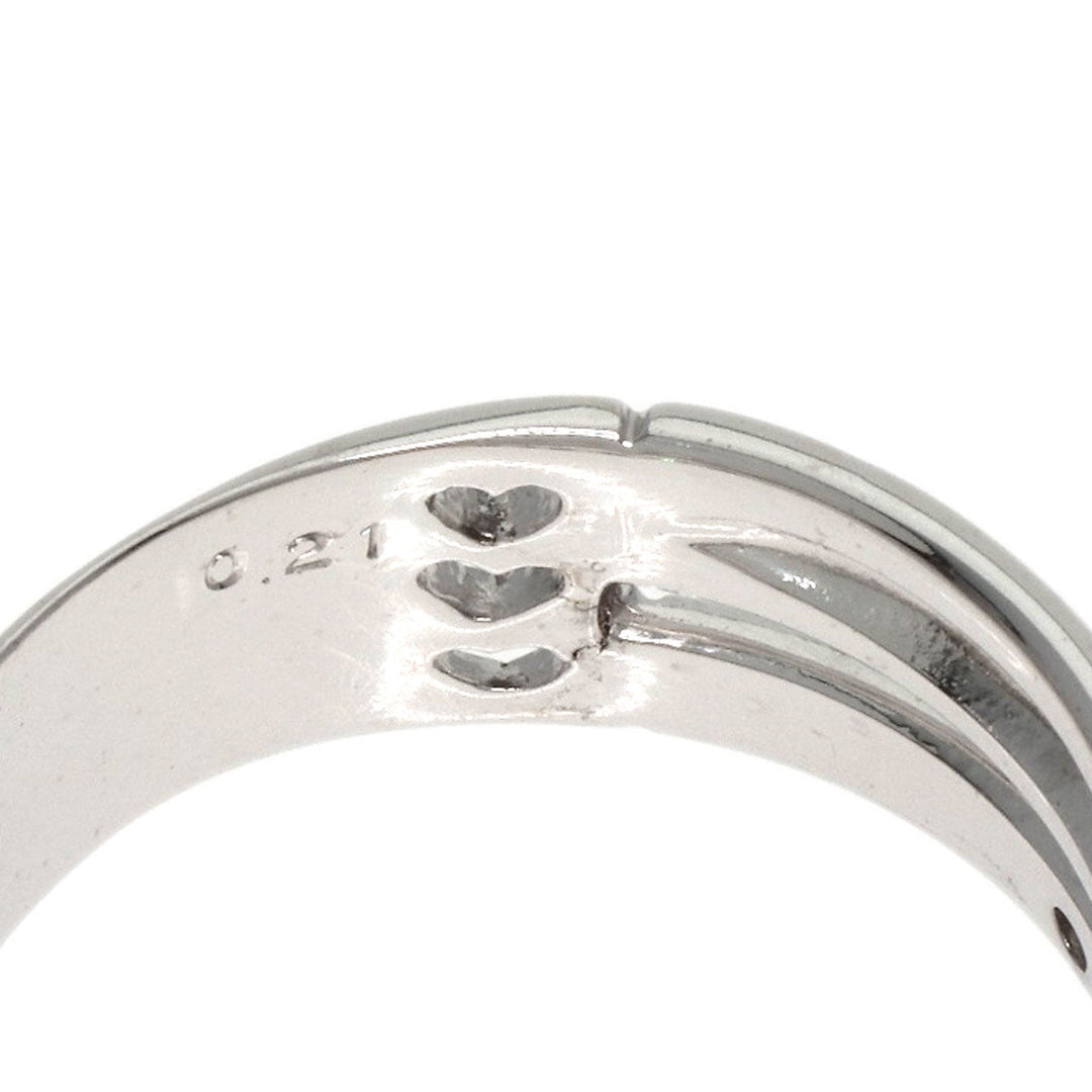 Ponte Vecchio Ring K18WG Silver diamond Women Used Authentic