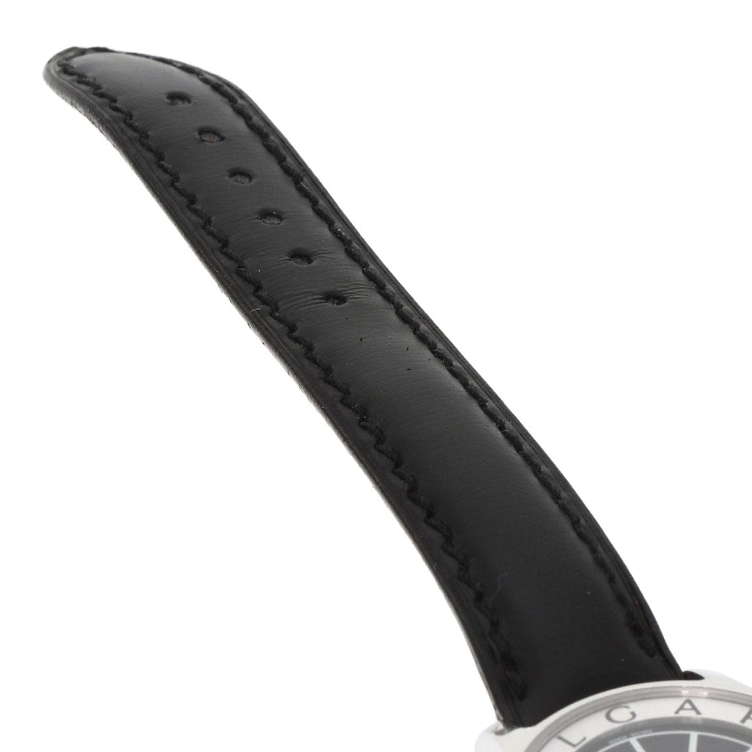 BVLGARI Watches Quartz ST29S Stainless Steel, Leather Silver Solo tempo black dial Women Used Authentic