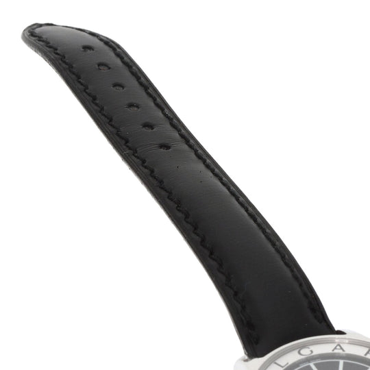 BVLGARI Watches Quartz ST29S Stainless Steel, Leather Silver Solo tempo black dial Women Used Authentic