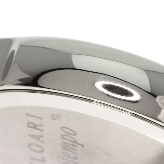 BVLGARI Watches Quartz ST29S Stainless Steel, Leather Silver Solo tempo black dial Women Used Authentic