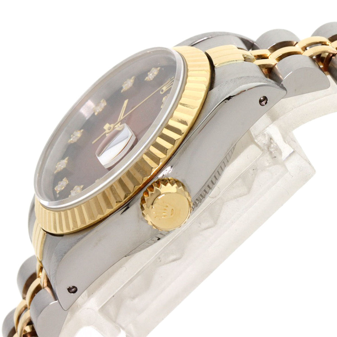 ROLEX Watches Mechanical Automatic 69173G Stainless Steel gold Datejust 10P Diamond Cherry gradation dial