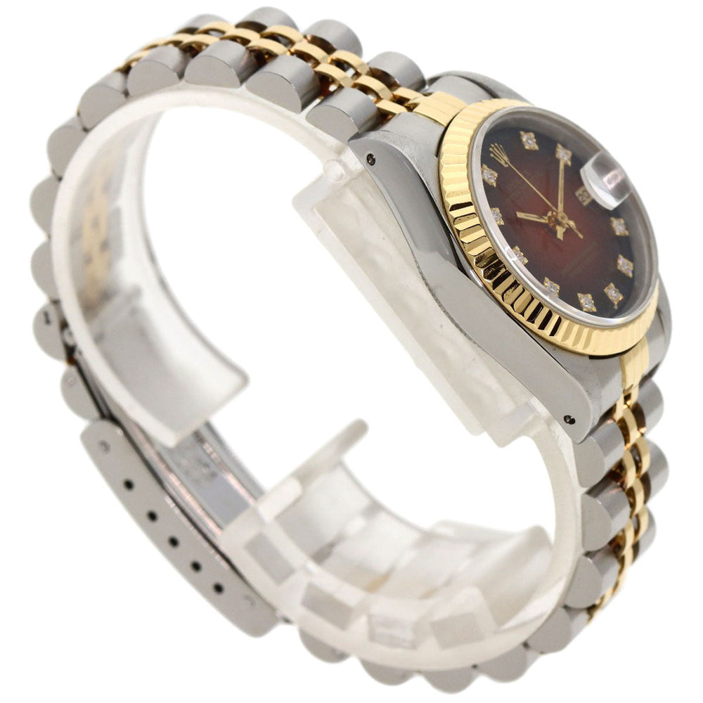 ROLEX Watches Mechanical Automatic 69173G Stainless Steel gold Datejust 10P Diamond Cherry gradation dial