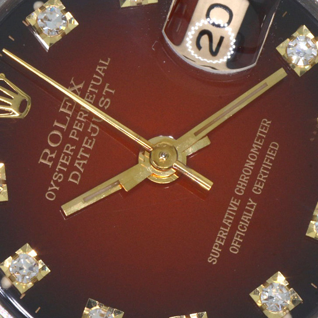 ROLEX Watches Mechanical Automatic 69173G Stainless Steel gold Datejust 10P Diamond Cherry gradation dial