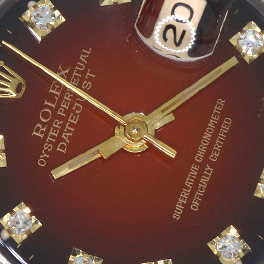 ROLEX Watches Mechanical Automatic 69173G Stainless Steel gold Datejust 10P Diamond Cherry gradation dial