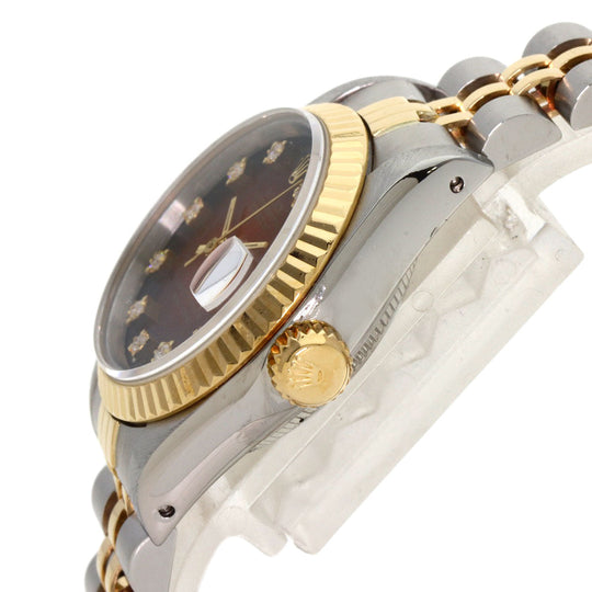 ROLEX Watches Mechanical Automatic 69173G Stainless Steel gold Datejust 10P Diamond Cherry gradation dial