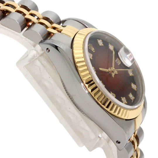 ROLEX Watches Mechanical Automatic 69173G Stainless Steel gold Datejust 10P Diamond Cherry gradation dial