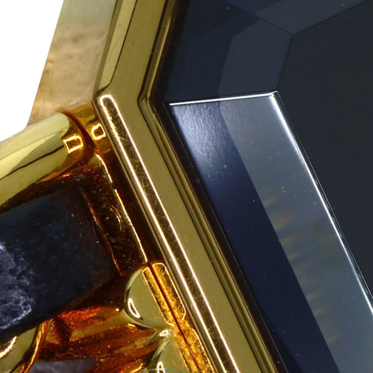 CHANEL Watches Quartz H0001 Gold Plated, GPx Leather gold Premiere black dial Women Used Authentic