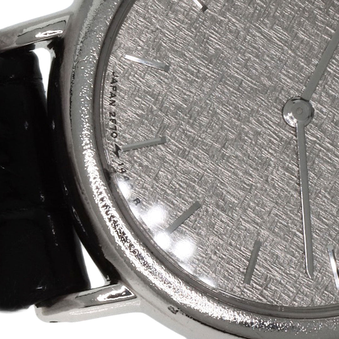 SEIKO Watches Quartz GTWF001 PT900, leather Silver CREDOR Maker Complete Silver dial Women Used Authentic