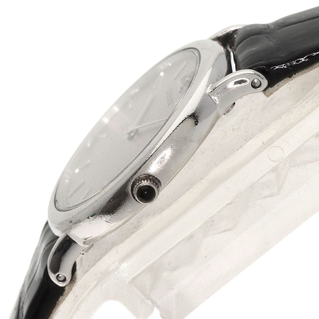 SEIKO Watches Quartz GTWF001 PT900, leather Silver CREDOR Maker Complete Silver dial Women Used Authentic