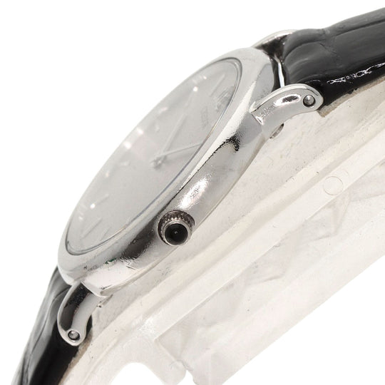 SEIKO Watches Quartz GTWF001 PT900, leather Silver CREDOR Maker Complete Silver dial Women Used Authentic