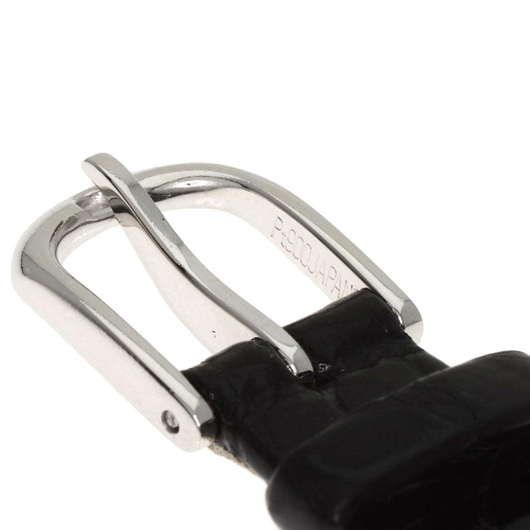 SEIKO Watches Quartz GTWF001 PT900, leather Silver CREDOR Maker Complete Silver dial Women Used Authentic