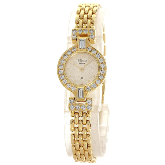 Chopard Watches Quartz 104617 K18YG, K18YG, Diamond gold Bucket Diamond gold dial Women Used Authentic