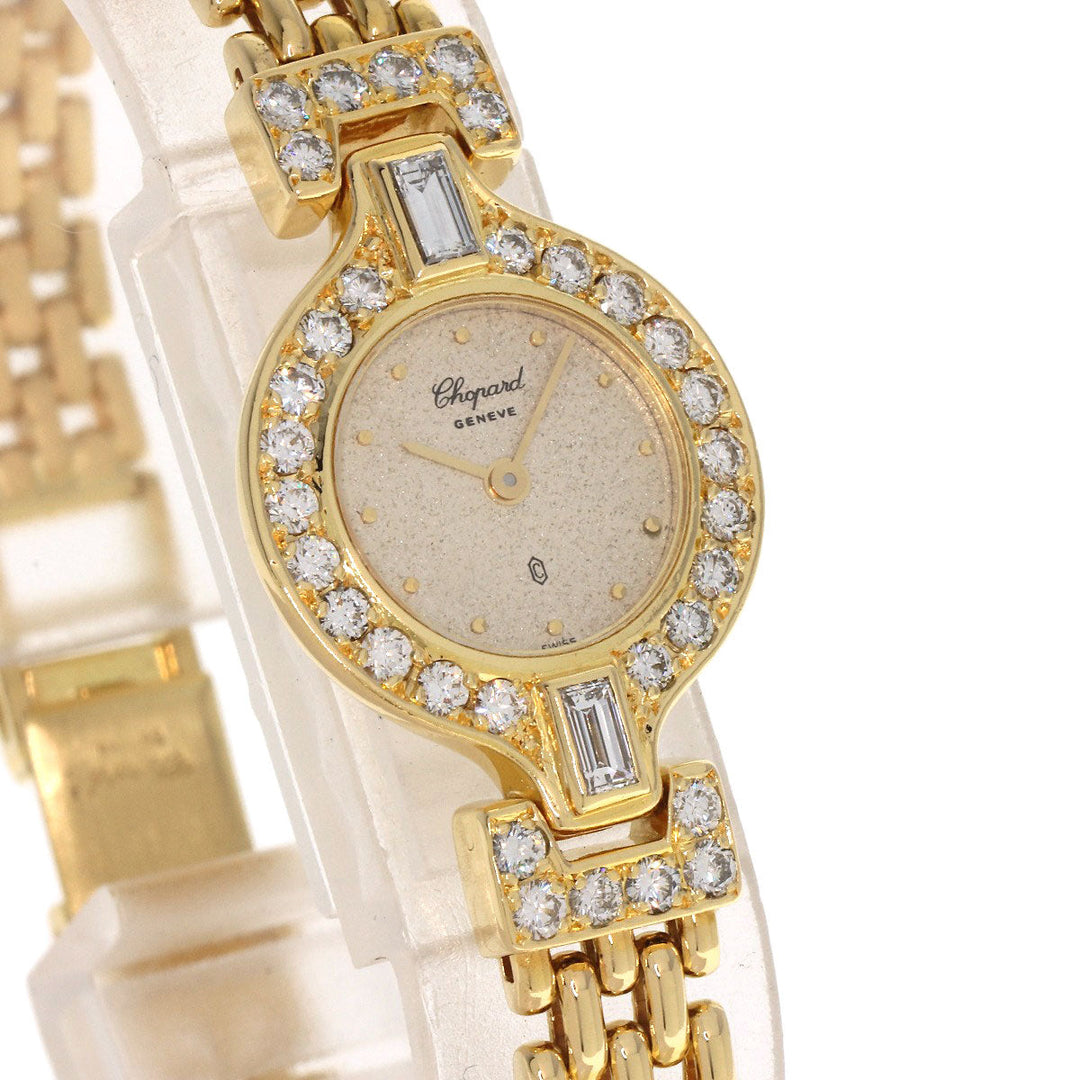 Chopard Watches Quartz 104617 K18YG, K18YG, Diamond gold Bucket Diamond gold dial Women Used Authentic