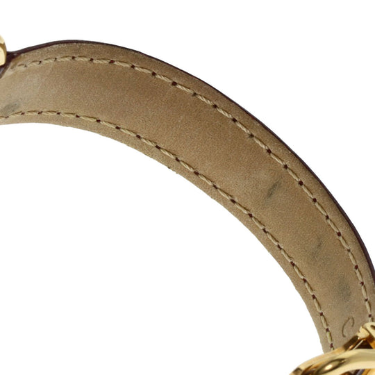 CARTIER Watches Quartz W1010644 Gold Plated, Leather gold Mast Trinity white dial Women Used Authentic
