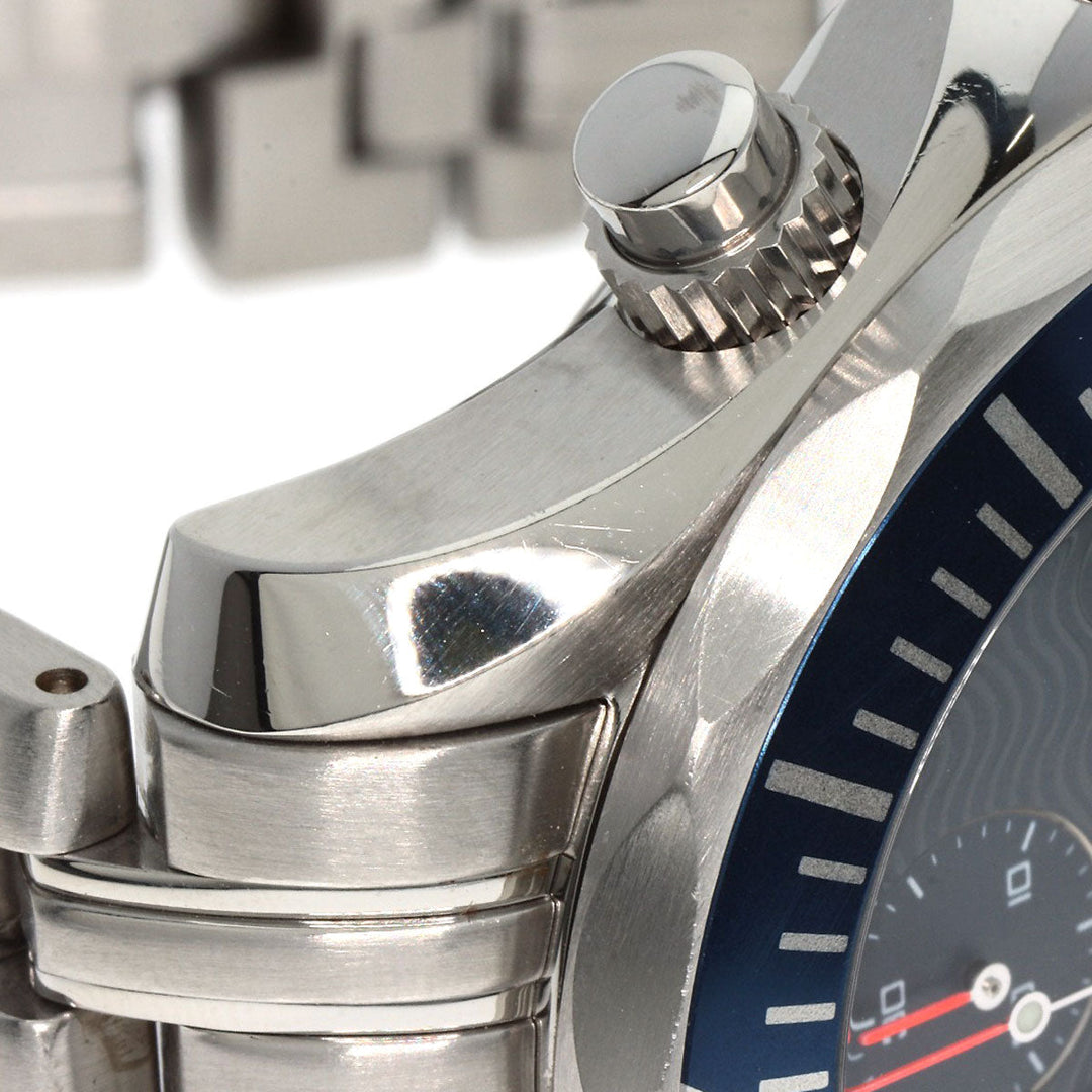 OMEGA Watches Mechanical Automatic 2599.80 Stainless Steel Silver Seamaster chronograph blue dial