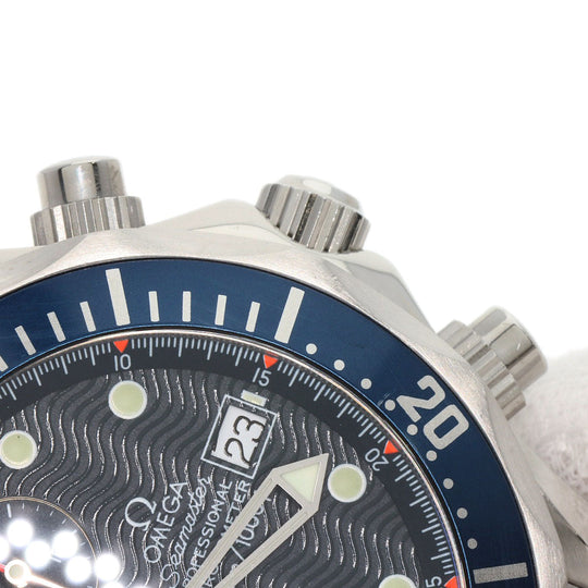 OMEGA Watches Mechanical Automatic 2599.80 Stainless Steel Silver Seamaster chronograph blue dial