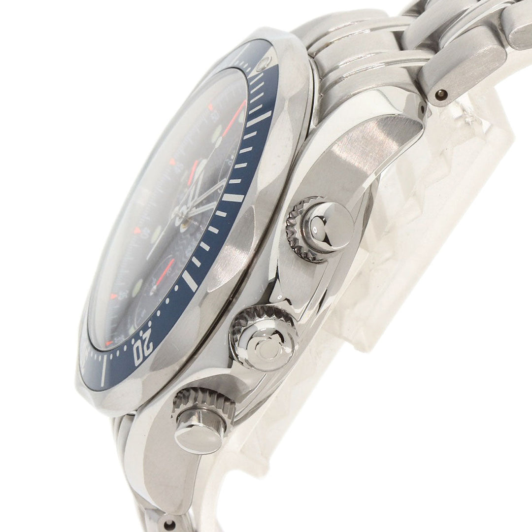 OMEGA Watches Mechanical Automatic 2599.80 Stainless Steel Silver Seamaster chronograph blue dial