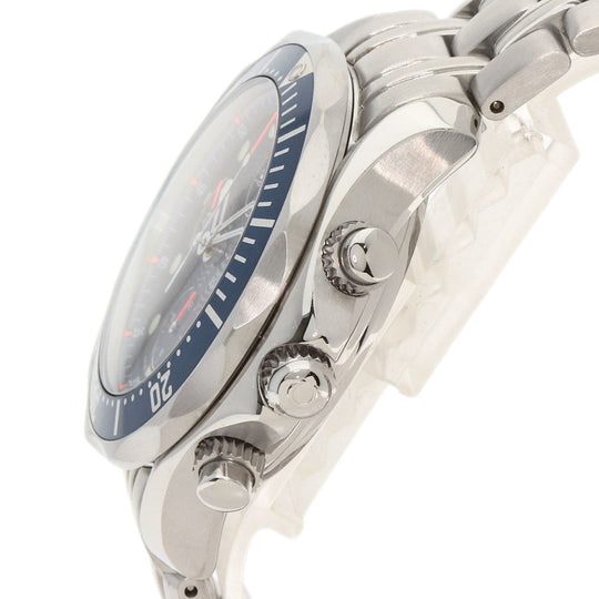 OMEGA Watches Mechanical Automatic 2599.80 Stainless Steel Silver Seamaster chronograph blue dial