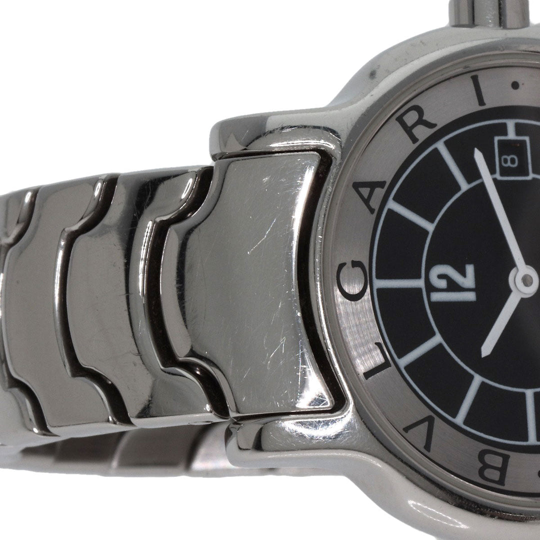 BVLGARI Watches Quartz ST29S Stainless Steel , Stainless Steel Silver Solotempo Black black dial Women Used Authentic