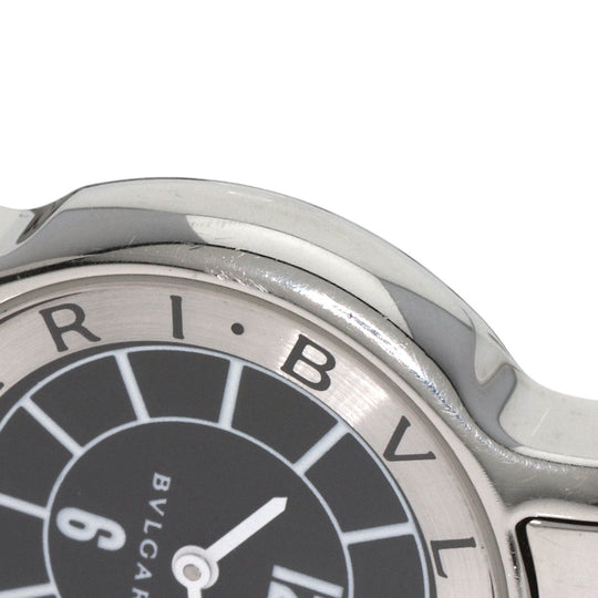 BVLGARI Watches Quartz ST29S Stainless Steel , Stainless Steel Silver Solotempo Black black dial Women Used Authentic