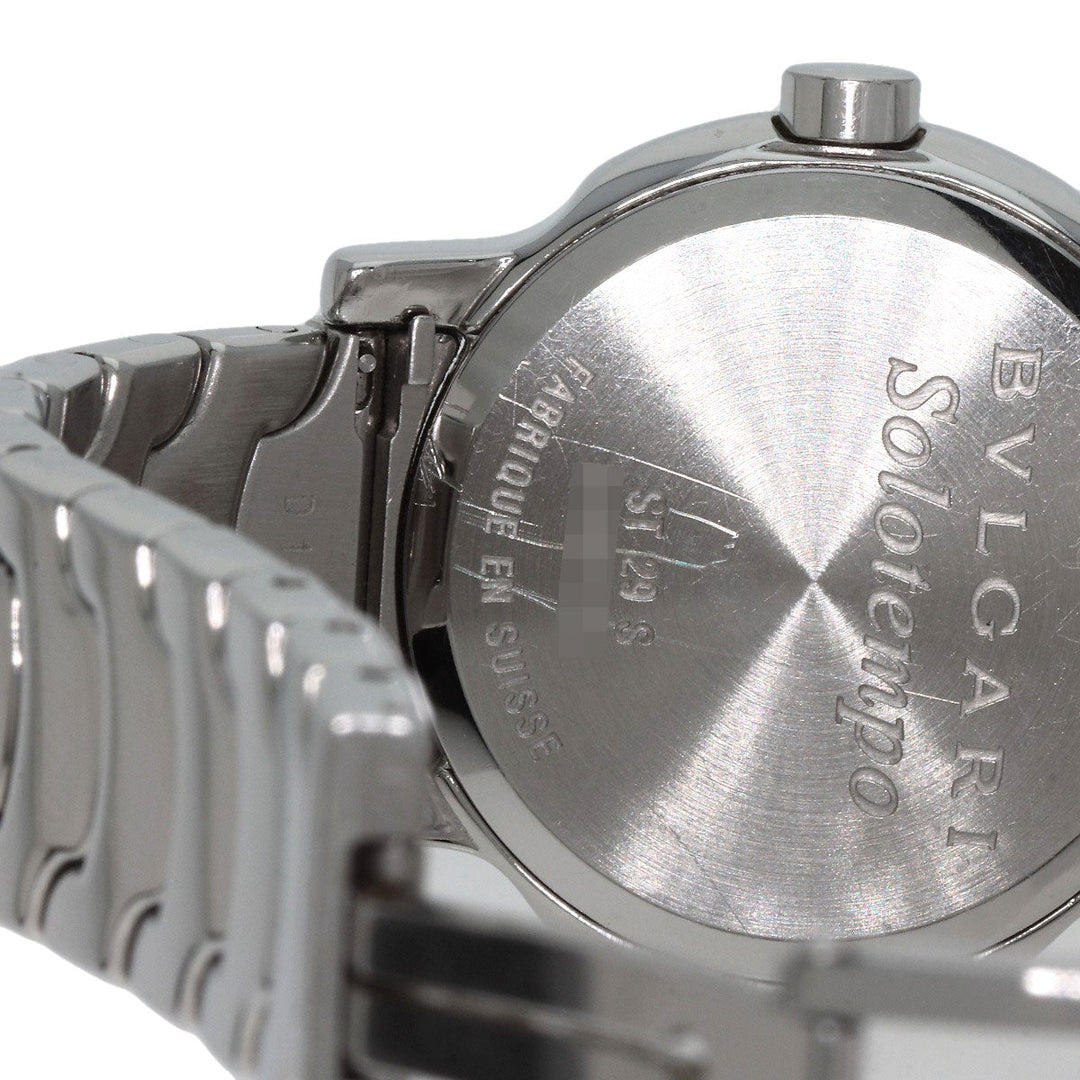 BVLGARI Watches Quartz ST29S Stainless Steel , Stainless Steel Silver Solotempo Black black dial Women Used Authentic