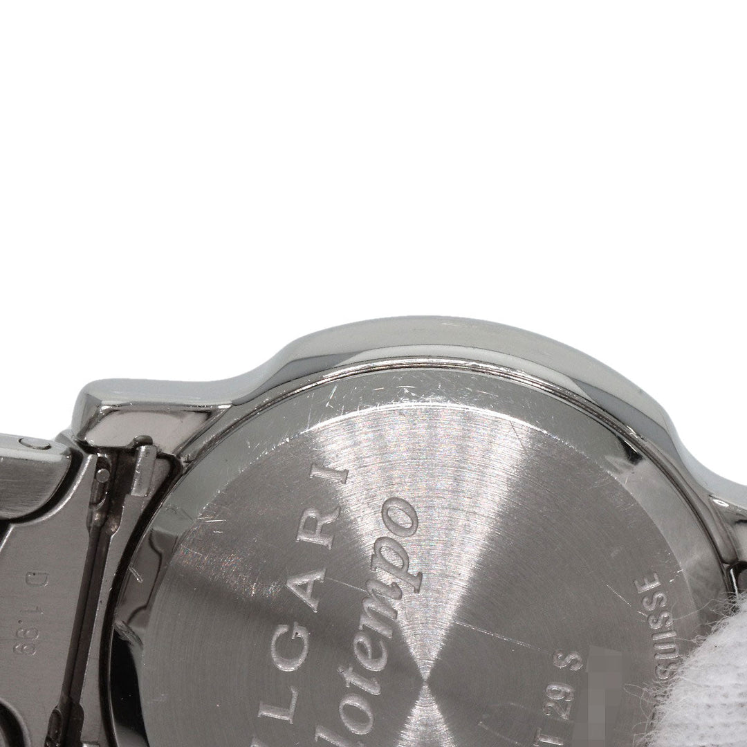 BVLGARI Watches Quartz ST29S Stainless Steel , Stainless Steel Silver Solotempo Black black dial Women Used Authentic