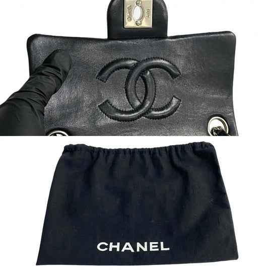 CHANEL Shoulder Bag lambskin black Matrasse