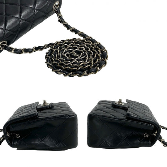 CHANEL Shoulder Bag lambskin black Matrasse