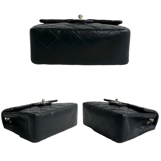 CHANEL Shoulder Bag lambskin black Matrasse