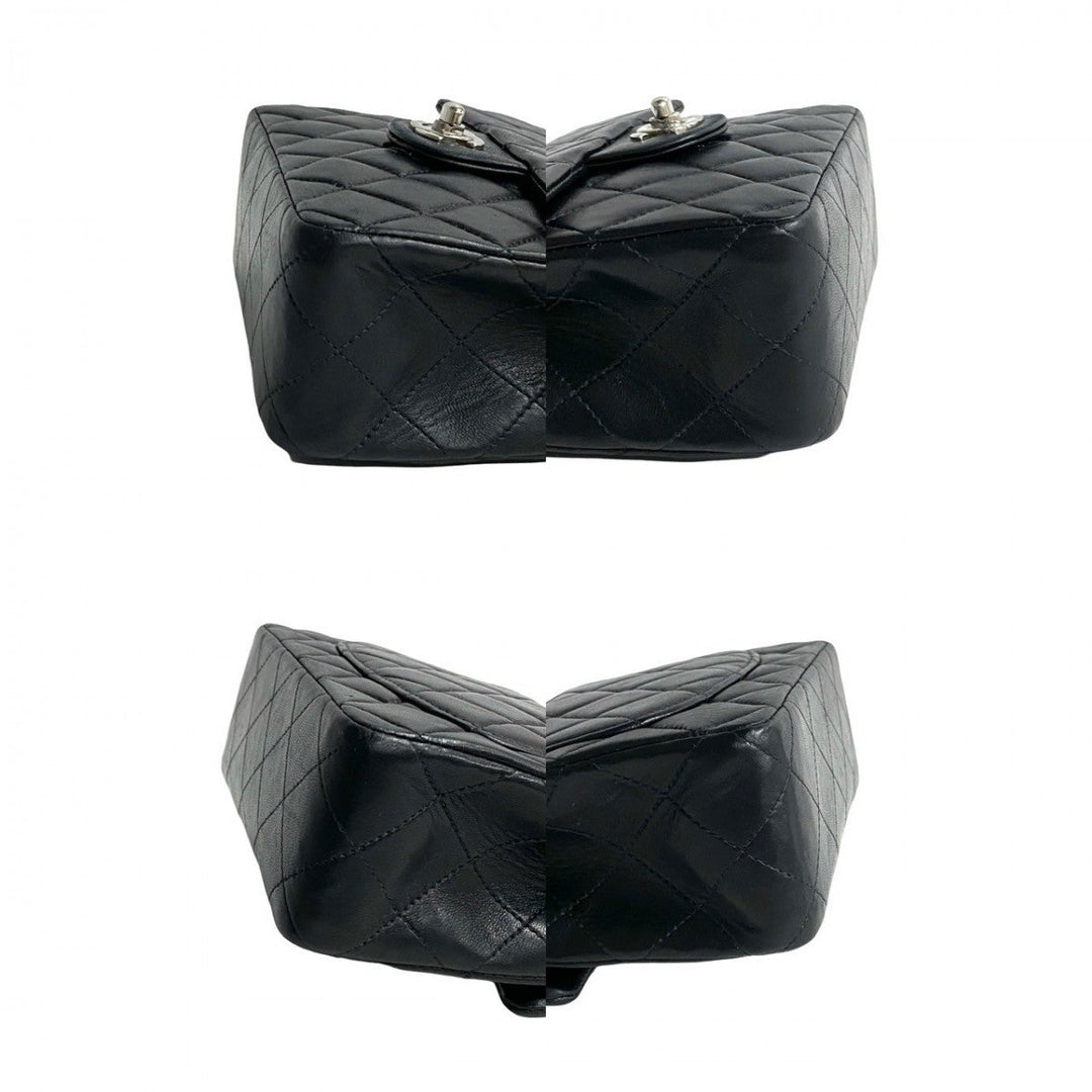 CHANEL Shoulder Bag lambskin black Matrasse