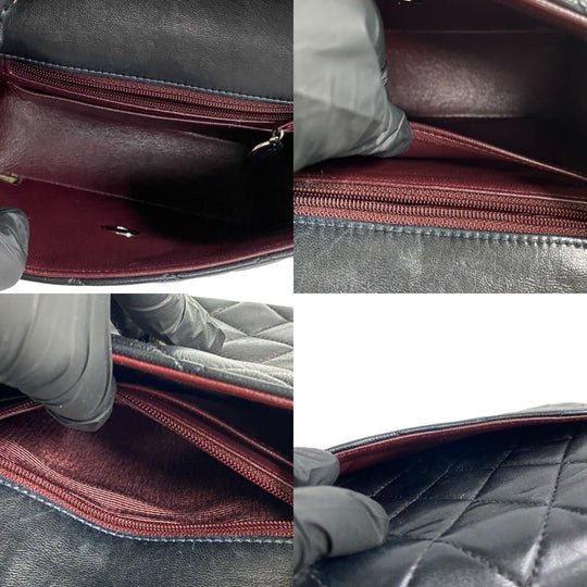 CHANEL Shoulder Bag lambskin black Matrasse