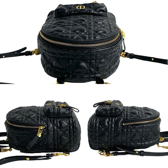 Dior Backpack leather black Heart Cannage