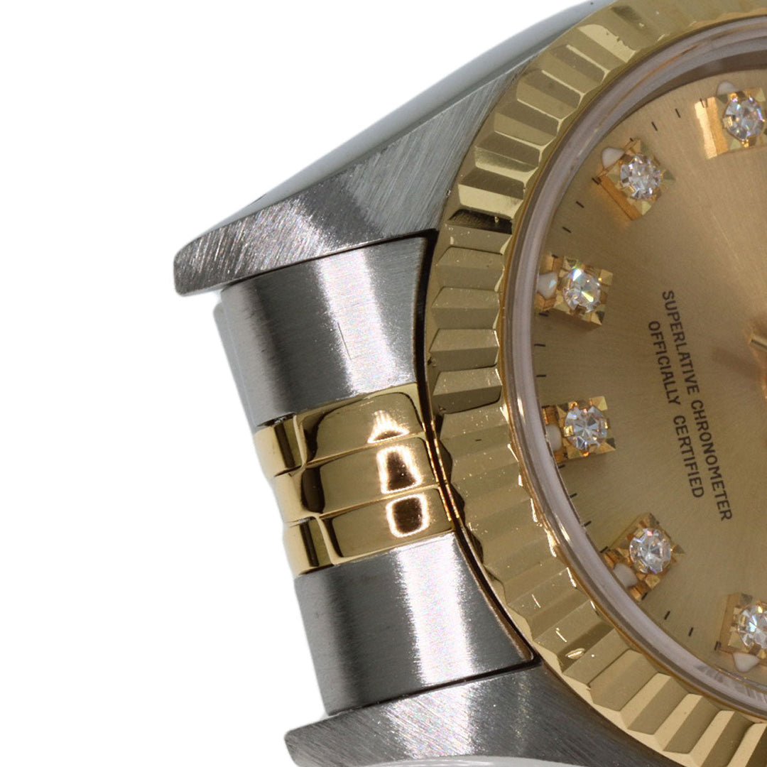 ROLEX Watches Mechanical Automatic 69173G Stainless Steel gold Datejust 10P Diamond Champagne Gold dial