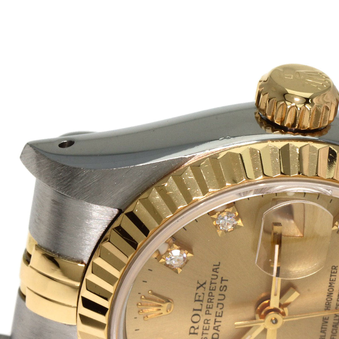 ROLEX Watches Mechanical Automatic 69173G Stainless Steel gold Datejust 10P Diamond Champagne Gold dial